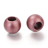 Matte Spray Painted Acrylic European Beads ACRP-Q017-03A-02-2
