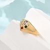 Stainless Steel Pave Colorful Cubic Zirconia Finger Rings SA-CBA90C5-04A-G-3