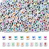 800Pcs 2 Styles Opaque White Acrylic Beads MACR-YW0003-31-1