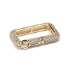 Brass Micro Pave Clear Cubic Zirconia Spring Gate Rings ZIRC-F120-006G-2