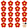 20Pcs Flower Alloy Enamel Brooch JEWB-FG0001-66-1
