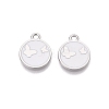 Rack Plating Alloy Enamel Pendants ENAM-N070-01C-01P-01-1