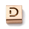 Ion Plating(IP) 304 Stainless Steel Square Slide Charms STAS-L132-01D-RG-1