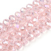 Electroplate Transparent Glass Beads Strands EGLA-A034-T4mm-B30-1