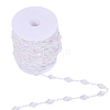 Rhombus Acrylic Rhinestone Beaded Trim FIND-WH0202-02-9