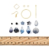 DIY Flower Glass Pendants Earrings Making Kits DIY-FS0009-01-5