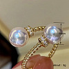 Brass Micro Pave Clear Cubic Zirconia Cuff Rings for Women FS-WG3C0F1-01-5
