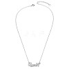 TINYSAND 925 Sterling Silver Cubic Zirconia  inchQueen inch Pendant Necklace TS-N352-S-3