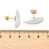 304 Stainless Steel Plastic Imitation Pearl Stud Earrings EJEW-R030-01G-01-5