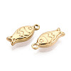 304 Stainless Steel Fish Charms STAS-T069-06G-2