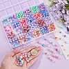 880Pcs Rainbow ABS Plastic Imitation Pearl Beads OACR-SP0001-19-3