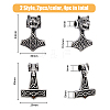 DICOSMETIC 4Pcs 2 Styles 304 Stainless Steel Pendants STAS-DC0013-77-2