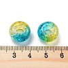 Two Tone Transparent Crackle Acrylic European Beads TACR-P009-B01-03-3