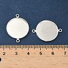 Flat Round Brass Connector Cabochon Settings KK-K414-13C-S-3
