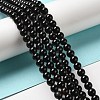 Natural Black Onyx Beads Strands G-G390-6mm-01-3