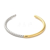 Two Tone 304 Stainless Steel Cuff Bangles BJEW-Q773-02-2