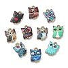 30Pcs 10 Styles Printed Alloy Pendants PALLOY-CJ0002-57-7