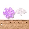 Rainbow Iridescent Plating Acrylic Beads OACR-U006-01G-3