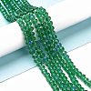 Electroplate Glass Beads Strands X1-EGLA-A034-T8mm-L12-4