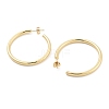 Rack Plating C-Shaped Brass Stud Earrings EJEW-G409-03G-2