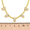 Brass Micro Pave Clear Cubic Zirconia Boy and Round Beaded Necklaces KK-CBA4547-14G-4
