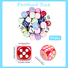 40Pcs UV Plating Rainbow Iridescent Acrylic Enamel Beads SACR-PA0001-03-2