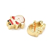Christmas Brass Enamel Beads KK-I474-G28-2