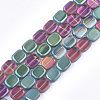 Frosted Electroplate Glass Beads Strands EGLA-S188-02A-01-1