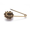 Tibetan Style Alloy Safety Brooches JEWB-WH0008-02AB-2