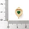 Brass Pave Cubic Zirconia Connector Charms KK-Z072-06G-04-3