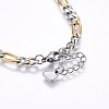 304 Stainless Steel Figaro Chain Bracelets BJEW-I266-02GP-3