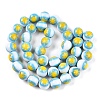 Handmade Millefiori Glass Beads Strands LAMP-N024-31-2