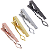 4Pcs 4 Colors 201 Stainless Steel Tie Bar for Men JEWB-FH0002-69-1