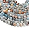 Natural Aquamarine Beads Strands G-F591-29B-8mm-05-4