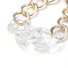 Aluminum Curb Chain Jewelry Sets SJEW-JS01095-9