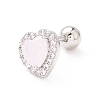 Heart Cat Eye Stud Earrings for Women EJEW-A065-06P-1