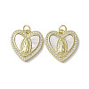 Brass Micro Pave Cubic Zirconia Pendants KK-G485-19C-G-1