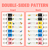PU Leather & Cotton Name Marker Keychain AJEW-WH0514-021-3