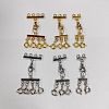 6Pcs 6 Styles Multi-Strand 304 Stainless Steel Lobster Claw Clasps FIND-AB00012-1
