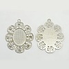 Alloy Pendant Cabochon Settings PALLOY-CJX88-P-LF-4