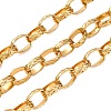 304 Stainless Steel Textured Rolo Chains STAS-P386-08G-1