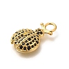 Brass Micro Pave Cubic Zirconia Pendants KK-M295-23G-01-2