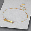 304 Stainless Steel Constellation Word Link Chain Anklets for Women FS-WG5BE8C-10-1