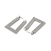 304 Stainless Steel Trapezoid Hoop Earrings for Women EJEW-K243-08P-2