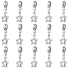 10Pcs Alloy Crystal Rhinestone Star European Dangle Charms MPDL-YW0001-06-1