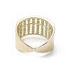 Rack Plating Brass Open Cuff Ring RJEW-K257-51G-3