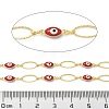 Rack Plating Brass Enamel Link Chains CHC-P012-11G-01-2