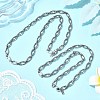 2Pcs 2 Styles 304 Stainless Steel Cross Link Chain Necklaces for Couple NJEW-JN05431-1