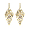 Brass Micro Pave Clear Cubic Zirconia Studs Earring EJEW-S217-G15-1