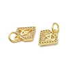 Rack Plating Brass Micro Pave Cubic Zirconia Pendants KK-K377-72G-2